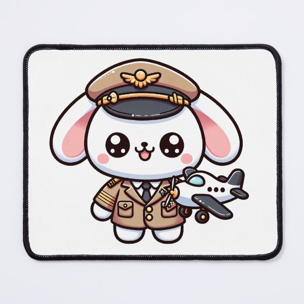 Item preview, Skyward Hopper: Pilot Bunny's Kawaii Adventure Above designed and sold by PuffPuffPrint.