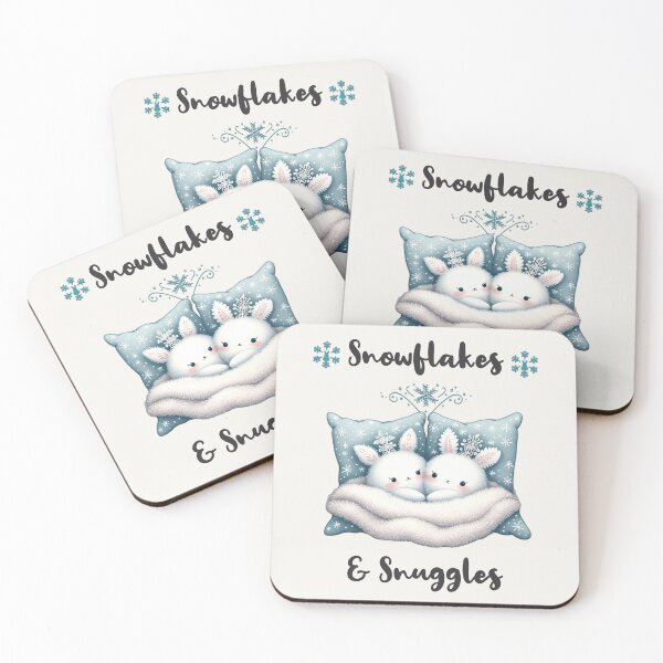 Item preview, Snowflakes & Snuggles - Snow Bunnies designed and sold by ZenEverAI.