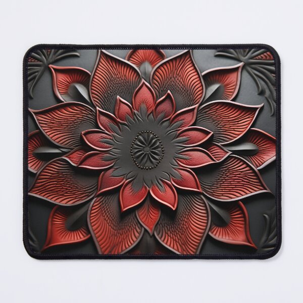 Item preview, Leather embossed Lotus flower digital art poster designed and sold by dcrc.