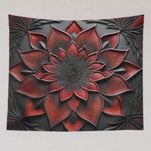 Item preview, Leather embossed Lotus flower digital art poster designed and sold by dcrc.