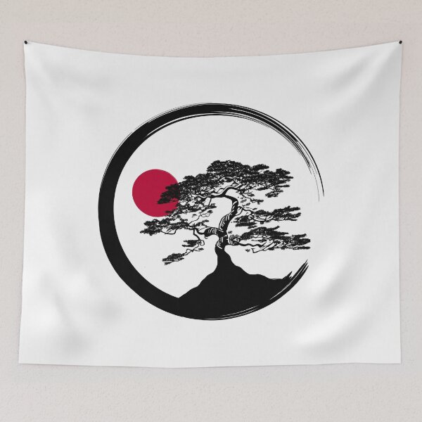 Item preview, Enso Circle and Bonsai Tree Japan designed and sold by FengShuiLounge.