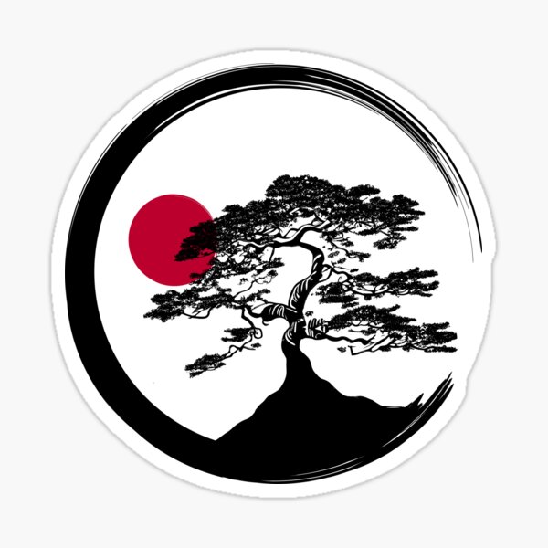Item preview, Enso Circle and Bonsai Tree Japan designed and sold by FengShuiLounge.