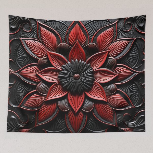 Item preview, leather embossed lotus flower digital art poster designed and sold by dcrc.