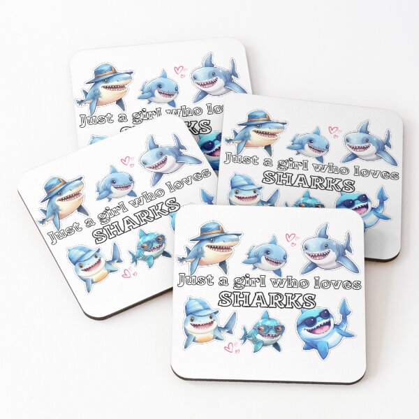 Item preview, Just a girl who loves sharks designed and sold by Lmbr-shop.
