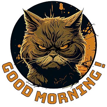 Aperçu de l'œuvre Chat en colère Bonjour de BomPom