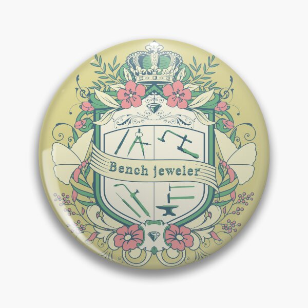 Item preview, Bench jeweler coat of arms jeweler's tools jewelry maker gift funny metalsmith designed and sold by MetalicBabe.