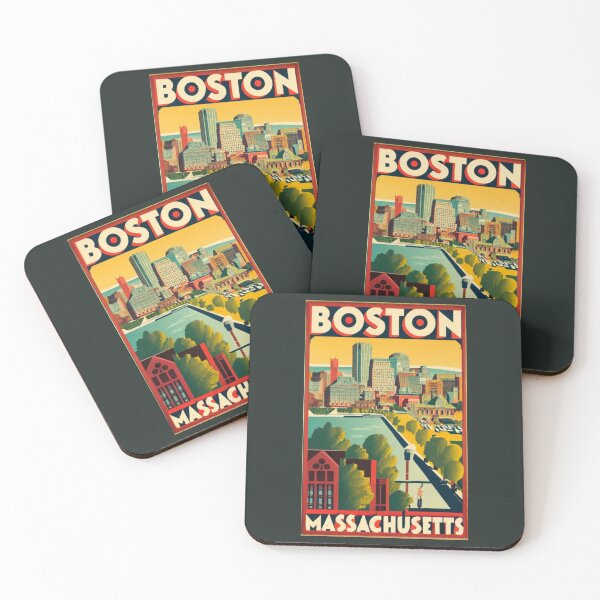 Item preview, A Vintage Travel Art of Boston - Massachusetts - US  designed and sold by GoodOldVintage.