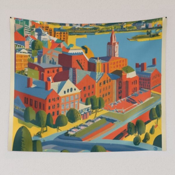 Item preview, A Vintage Travel Art of Boston - Massachusetts - US  designed and sold by GoodOldVintage.