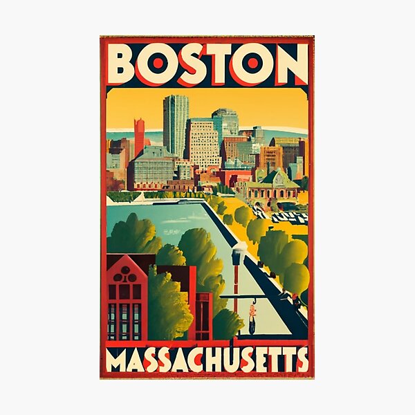 Item preview, A Vintage Travel Art of Boston - Massachusetts - US  designed and sold by GoodOldVintage.