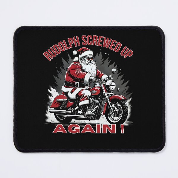 Item preview, Santa Clause driving motorcycle, funny Christmas text inscription designed and sold by Meandmyshop.