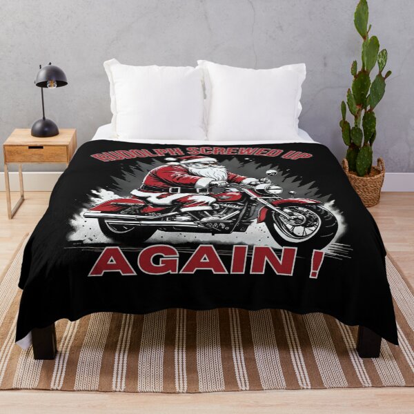 Item preview, Santa Clause driving motorcycle, funny Christmas text inscription designed and sold by Meandmyshop.