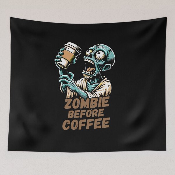 Item preview, Morning Zombie: The Coffee-Deprived Quest for Brew, funny design, Coffee lover design, Morning Zombie designed and sold by rattob.