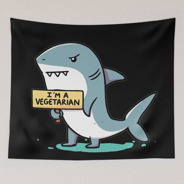 Item preview, Laughing Shark - Hilarious Ocean Predator Tee designed and sold by SoftMax.