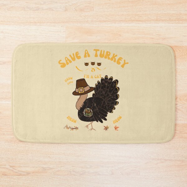 Item preview, Funny meow meow Thanksgiving-fake cat, save a turkey designed and sold by Route51.