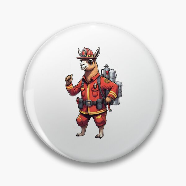 Item preview, Cute firefighter llama designed and sold by ExtraSilver.