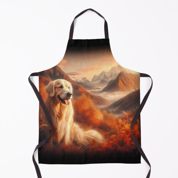 Item preview, Golden Retriever in Autumn Mountains designed and sold by Golden-Heaven.