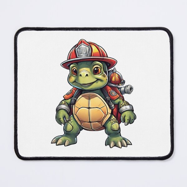 Item preview, Little cute firefighter turtle designed and sold by ExtraSilver.