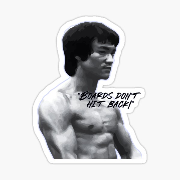 Lee "Boards Don't Hit Back!"  Sticker