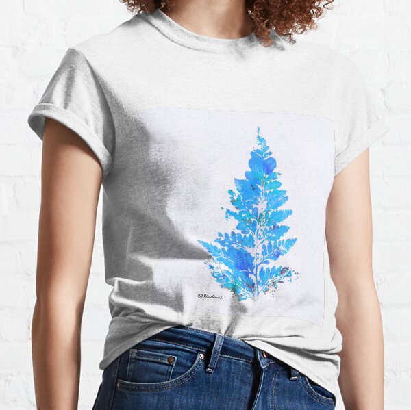 Blue Fern Leaf Classic T-Shirt