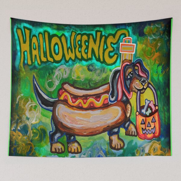 Item preview, Happy Halloweenie Hotdog Dachshund designed and sold by Deborah Camp.