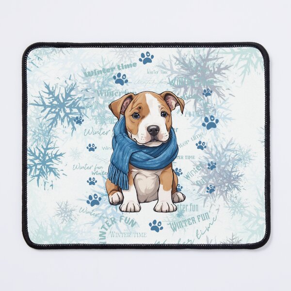 Item preview, AI generated | Cute Amstaff | Winter designed and sold by Twinmommy Store.
