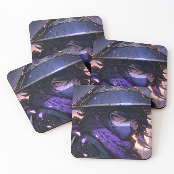 Item preview, Cool Purple Masked Assassin Anime Girl designed and sold by bubblegoth.
