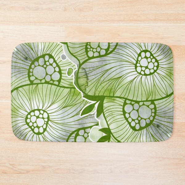 Item preview, Green & Gray Watercolor Ellen Flowers designed and sold by BEATRIZKOBORI.