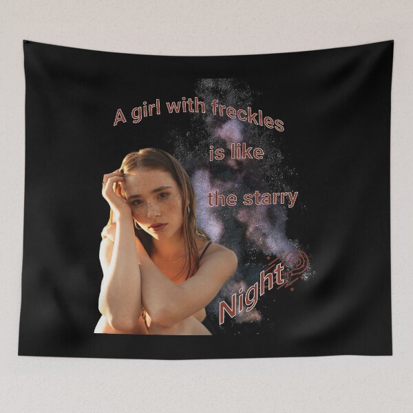 Item preview, A Girl with Freckles is Like the Starry Night designed and sold by 5PointsDigital.