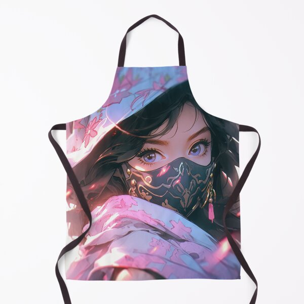 Item preview, Cute Floral Pastel Masked Assassin Anime Girl designed and sold by bubblegoth.