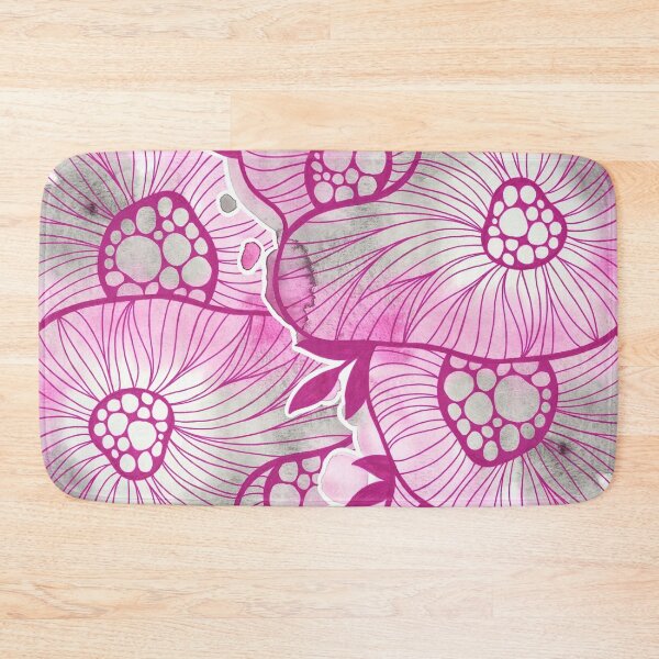 Item preview, Pink & Gray Watercolor Ellen Flowers designed and sold by BEATRIZKOBORI.