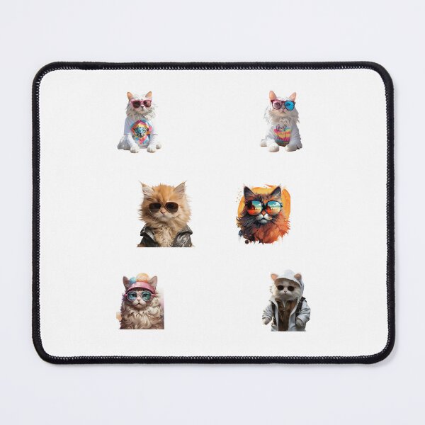 Item preview, Funny Colorful Cats with Glasses - pack designed and sold by Master-Print.