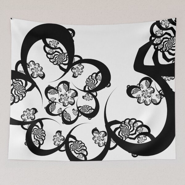 Item preview, Black and White Fractal Spiral designed and sold by Kelly Dietrich Mandala & Fractal Art.