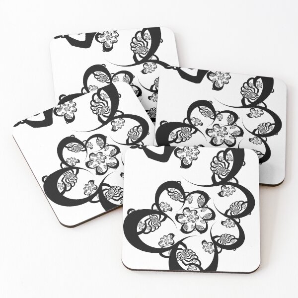 Item preview, Black and White Fractal Spiral designed and sold by Kelly Dietrich Mandala & Fractal Art.