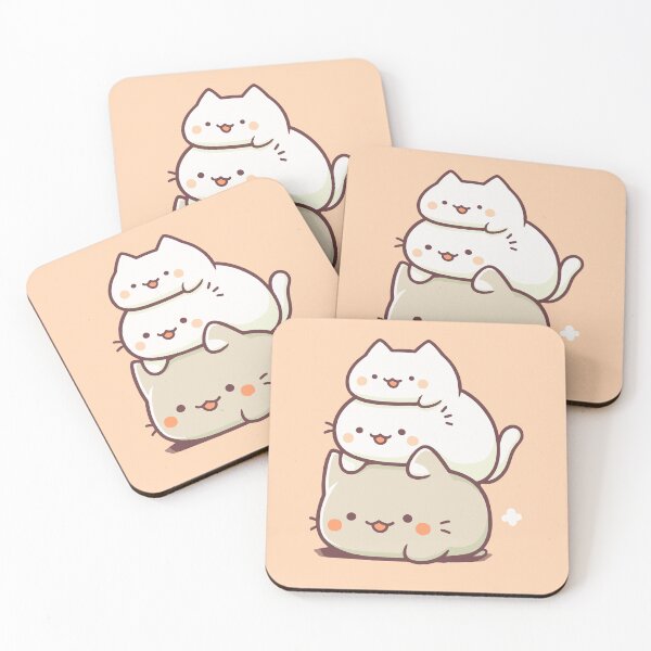 Item preview, Minimalist Fluffy Cat Cute Cartoon Art  designed and sold by JadesignFang.
