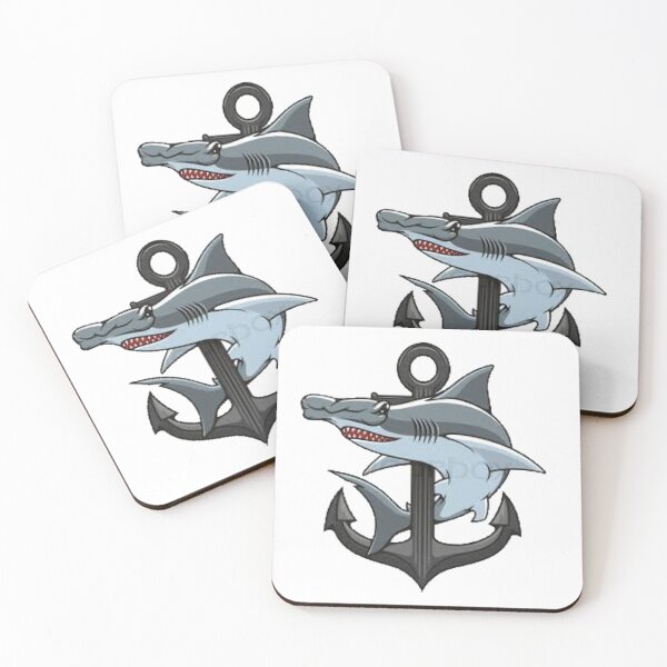 Item preview, Hammerhead Shark and Anchor designed and sold by bohemianbrigade.