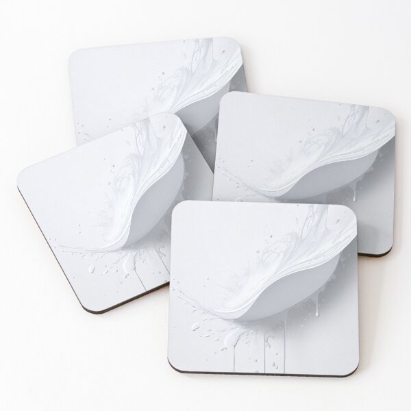 Item preview, Abstract white paint splash pattern designed and sold by twisted-dot.