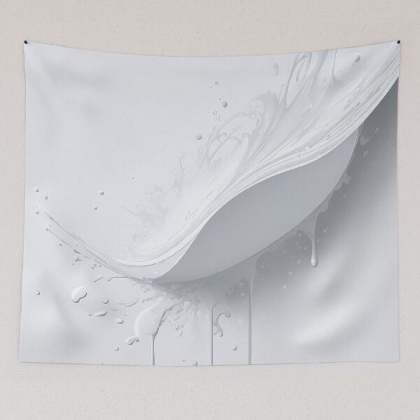 Item preview, Abstract white paint splash pattern designed and sold by twisted-dot.
