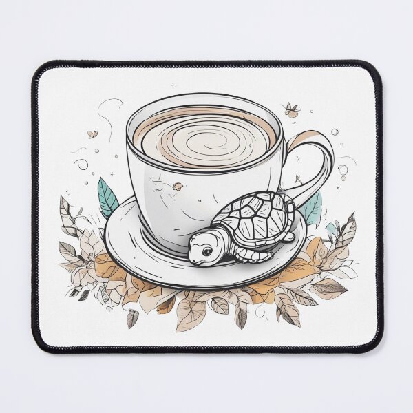 Item preview, Cute Turtle Drinking Coffee designed and sold by Merthh.