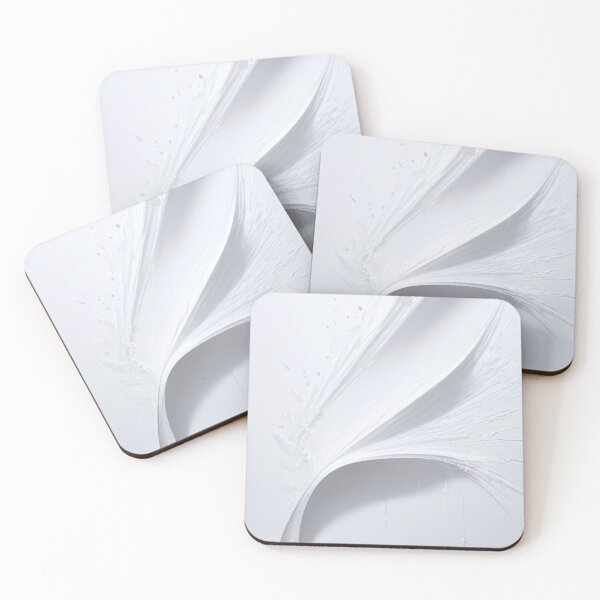 Item preview, Abstract white paint splash pattern designed and sold by twisted-dot.