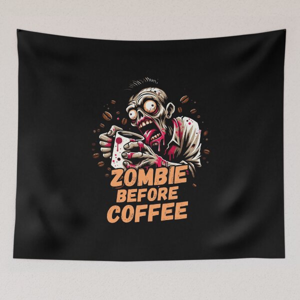 Item preview, Morning Zombie: Zombie before Coffee - The Coffee-Deprived Quest for Brew, funny design, Coffee lover design, Morning Zombie designed and sold by rattob.