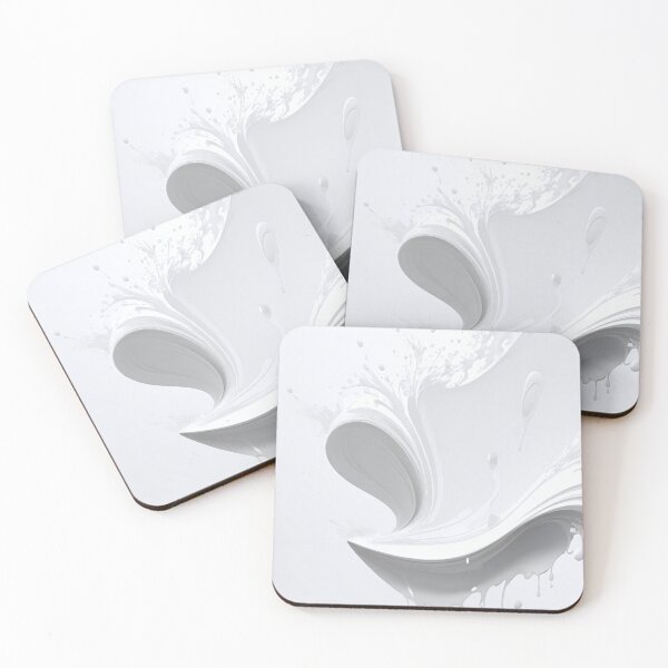 Item preview, Abstract white paint splash pattern designed and sold by twisted-dot.