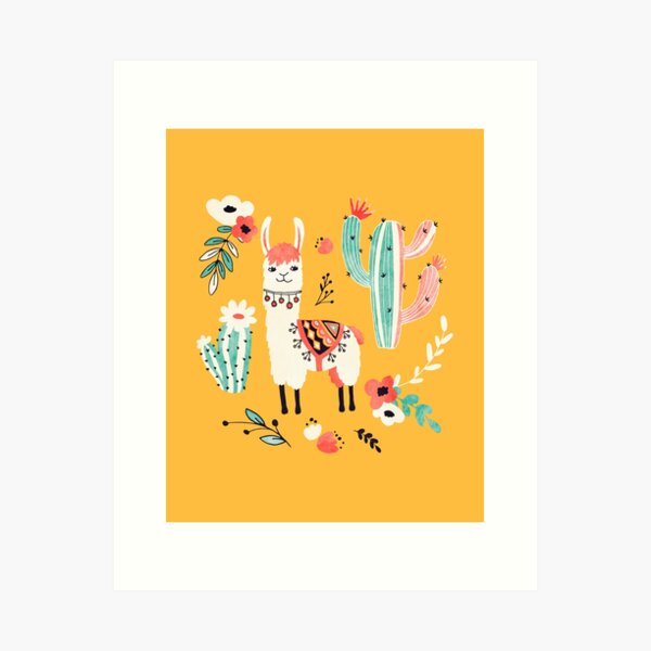 Item preview, White Llama with flowers designed and sold by Lidiebug.