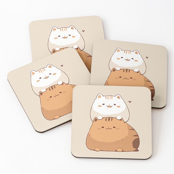 Item preview, Minimalist Fluffy Cat Cute Cartoon Art  designed and sold by JadesignFang.