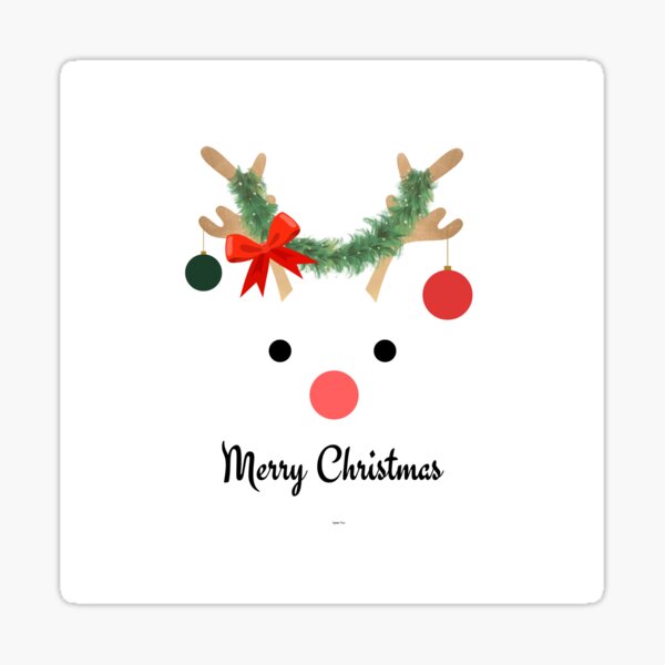 Reindeer christmas illustration Sticker