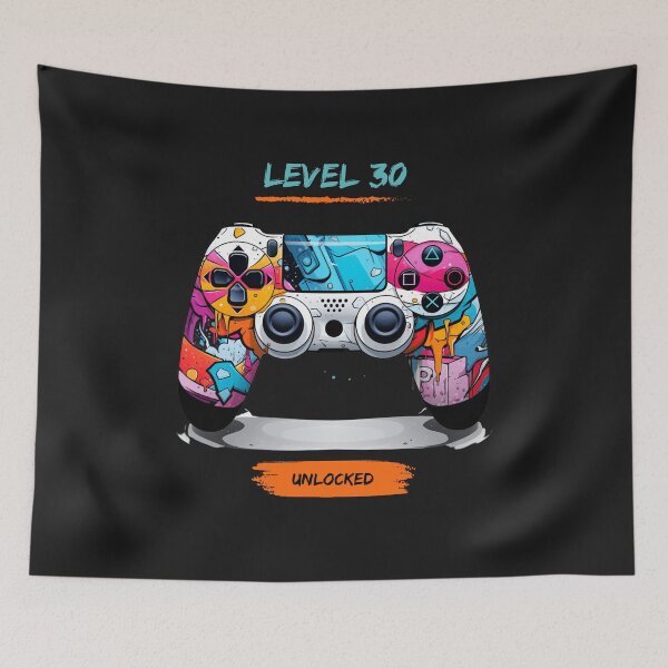 Item preview, Level 30 Unlocked Graffiti Paint Art Video Game Controller designed and sold by T1337.