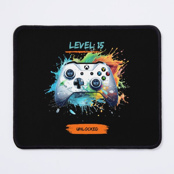 Item preview, Level 15 Unlocked X Box Inspired Video Game Controller - Colourful Splash Art designed and sold by T1337.