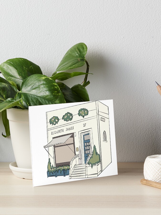 Elizabeth James Wedding Dress Store Art Board Print