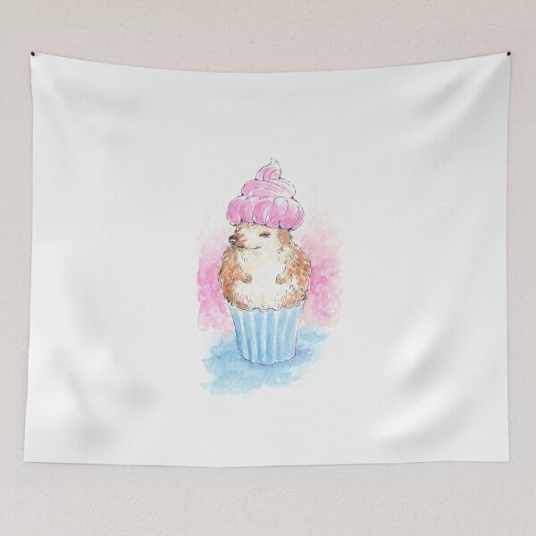 Item preview, Hedgehog Cupcake Watercolour designed and sold by Brett Miley.