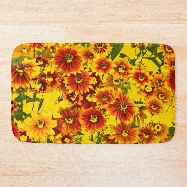 Item preview, GOLDEN-RED ABSTRACT FLOWER GARDEN PATTERN ART designed and sold by sharlesart.