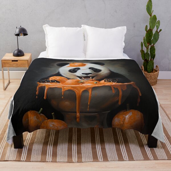 Item preview, panda eating pumpkins designed and sold by jerbiz.